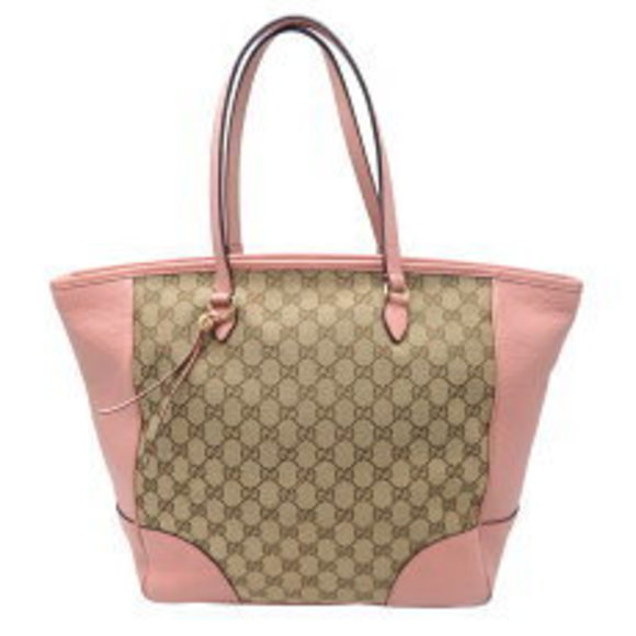 Gucci Tote Beige Leather Breeline Bag - Picture 1 of 9